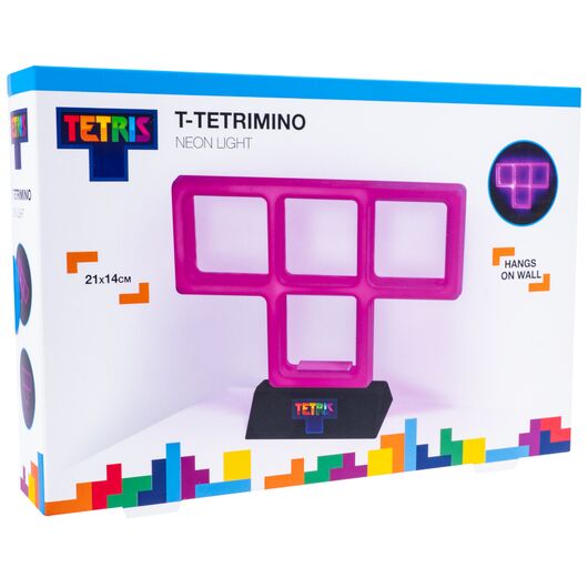 Neon Tetris: Purple Tetrimino T Lamp