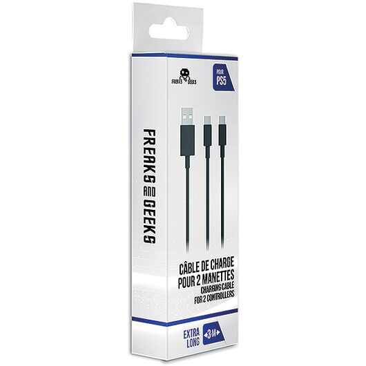 FREAKS PS5 Cavo di Ricarica Doppio da USB-A a USB-C 3m
