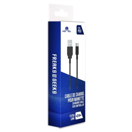 FREAKS PS3 Cavo di Ricarica da USB-A a Mini USB 3m
