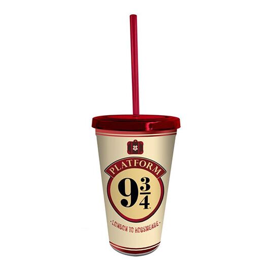 Bicchiere con Cannuccia Harry Potter Binario 9 3/4