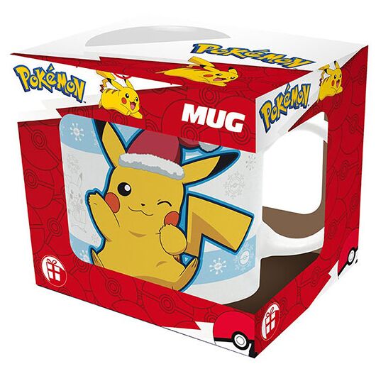 Tazza Pokemon Pikachu Cappello Natale