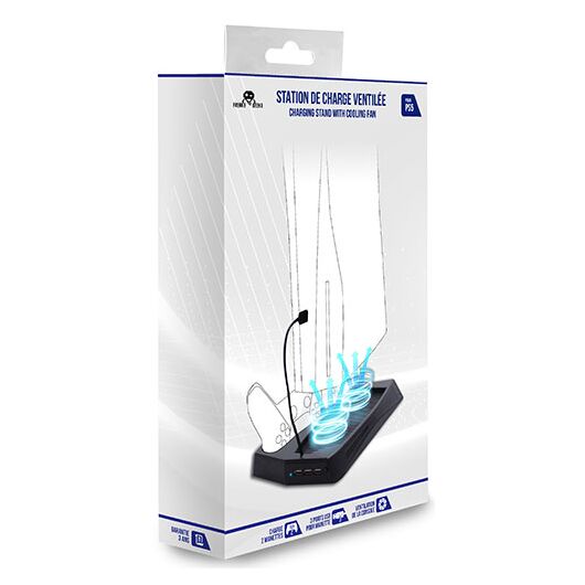 FREAKS PS5 Base Ricarica Ventilata Console e 2 DualSense