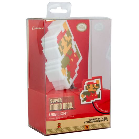 Paladone - Super Mario Bros. 8 Bit Lamp - USB Laptop Cord