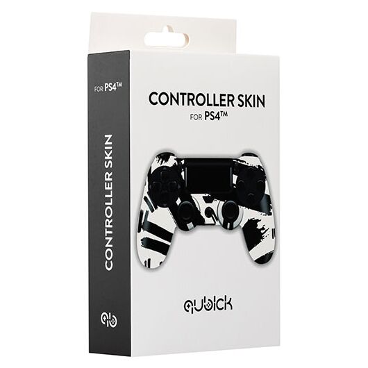 QUBICK PS4 Controller Skin Black White