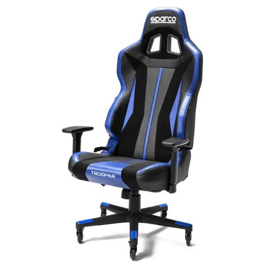 SPARCO Sedia Gaming Trooper Nera e Azzurra