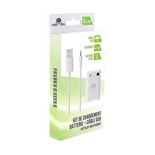 FREAKS X360 Batteria + Cavo di Ricarica 3m White