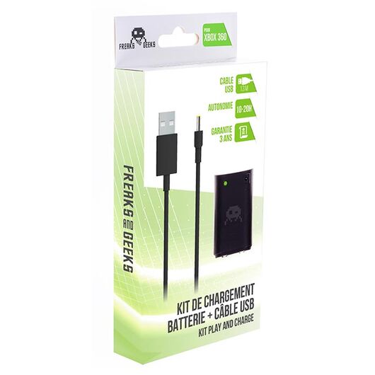 FREAKS X360 Batteria + Cavo di Ricarica 3m Nero