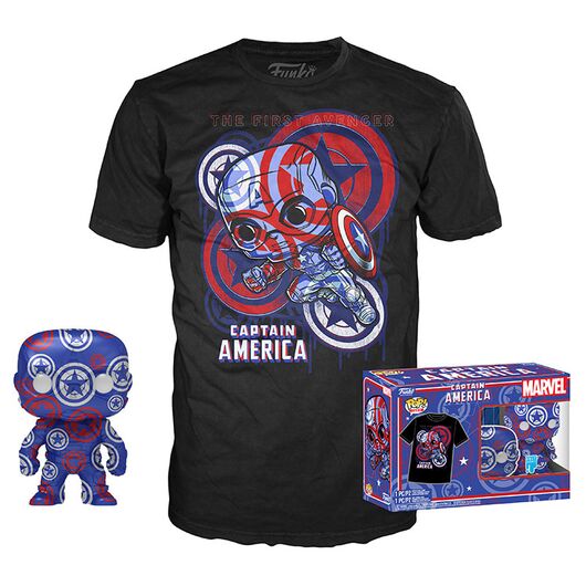 FUNKO TEE+POP Marvel Patriotic Age Captain America L 56246