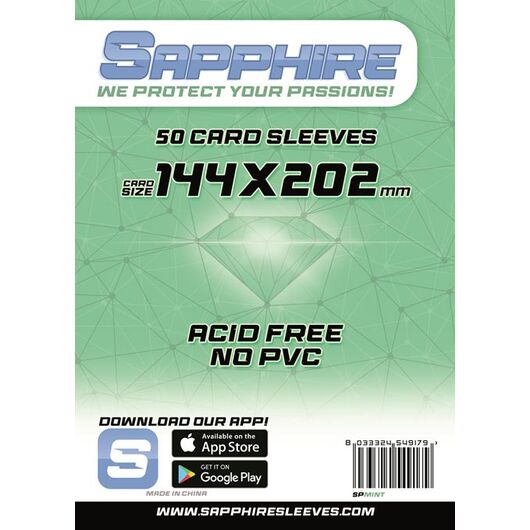 SAPPHIRE Bustine Protettive 144x202mm Mint 50pz