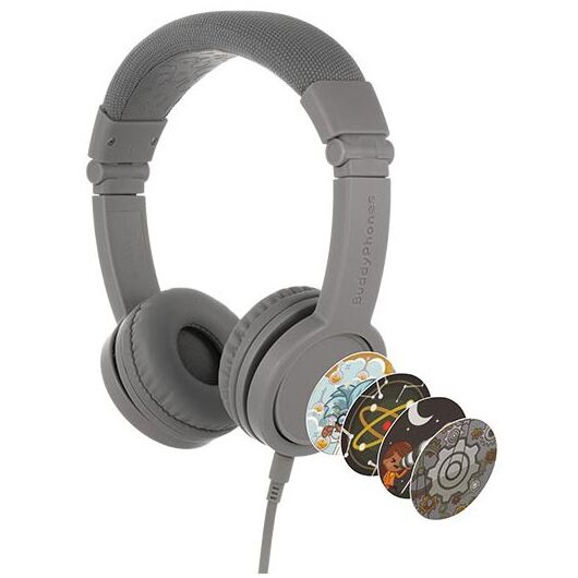 BUDDYPHONES Cuffie Explore Plus Grey Matt