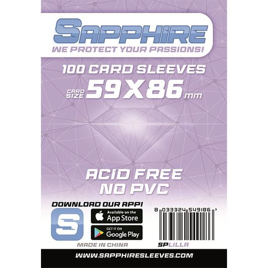 SAPPHIRE Bustine Protettive 59x86mm Lilla 100pz