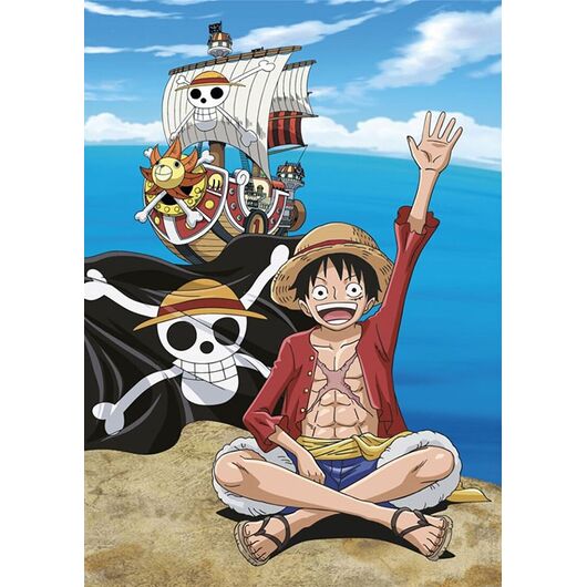 Coperta in Pile One Piece Monkey D.Luffy e Thousand Sunny