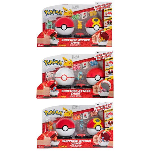 JAZWARES Pokemon Pikachu vs Bulbasaur attack game