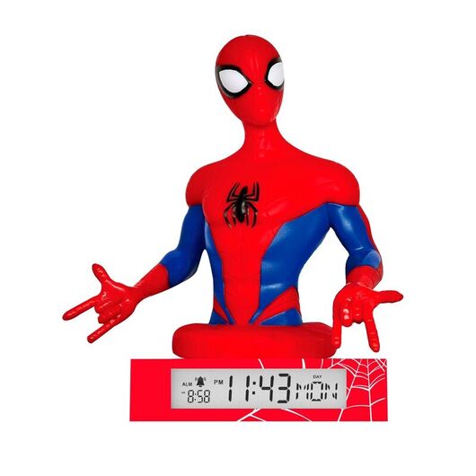 KIDS LICENSING Marvel Spiderman 3D lamp with alarm clock
