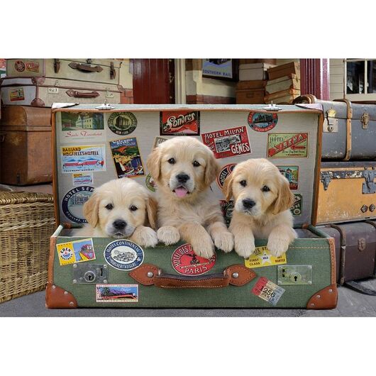EDUCA Puzzle - Puppies in the Luggage 500pcs