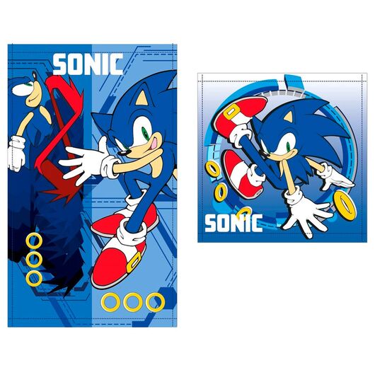 SEGA Sonic The Hedgehog set 2 cotton bath towels