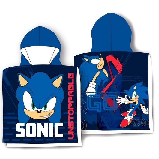 SEGA Sonic The Hedgehog cotton poncho towel