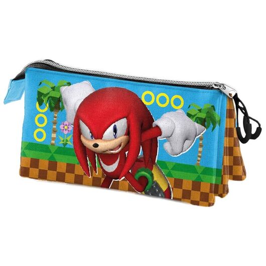 Sonic the Hedgehog Knuckles Run triple pencil case 8445118076875