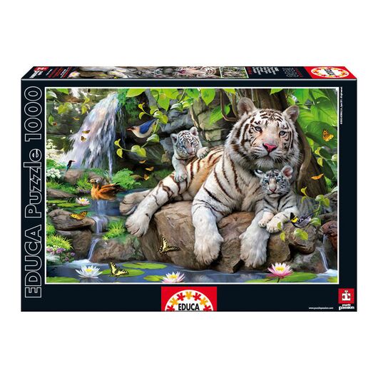 EDUCA Puzzle - White Tigers of Bengal 1000pcs