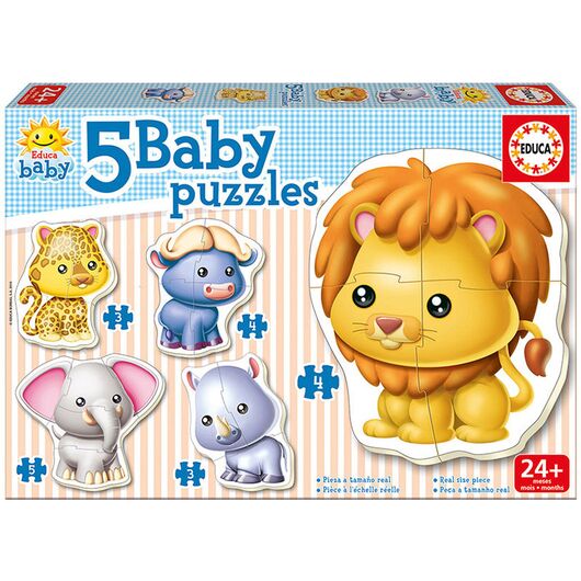 EDUCA Puzzle - Wild Animals  2-5pcs