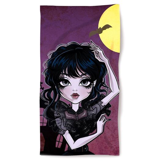 Gothic Girl microfibre beach towel 8435631339939