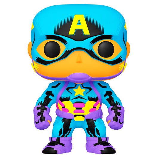 FUNKO POP figure Marvel Captain America Black Light Exclusive