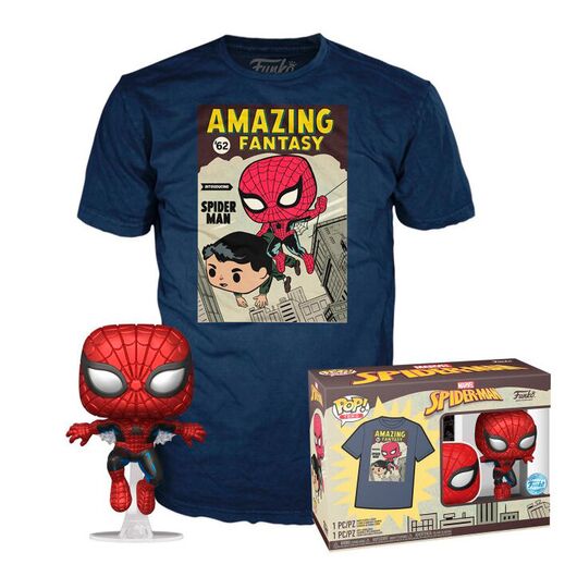 Set figure POP & Tee Marvel Spiderman Comic Cover 889698779494