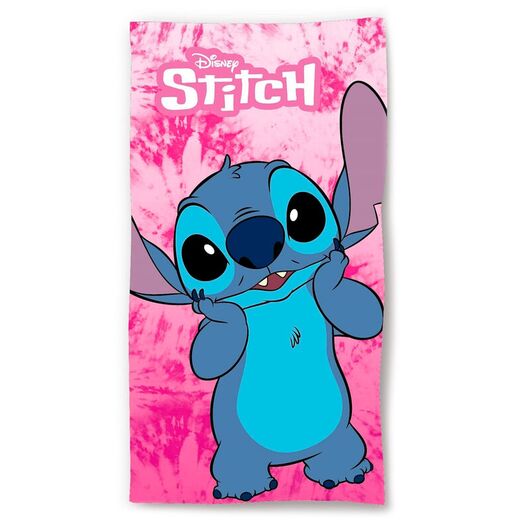 Disney Stitch Pink microfibre beach towel 8435631339489