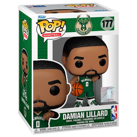 POP figure NBA Milwukee Buck Damian Lillard 889698834087