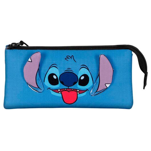 Disney Stitch Tongue triple pencil case 8445118063554