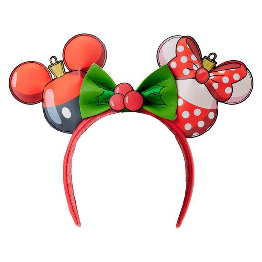 LOUNGEFLY Loungefly Disney Mickey & Minnie Christmas ear headband