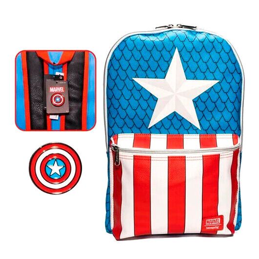 Loungefly Marvel Captain America backpack with pin 45cm 671803375697