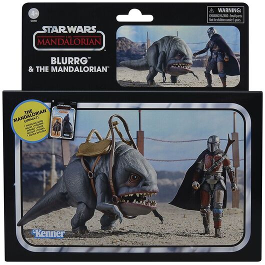 Star Wars The Mandalorian - Blurrg & Mandalorian set 2 figures 9,5cm 5010996254702