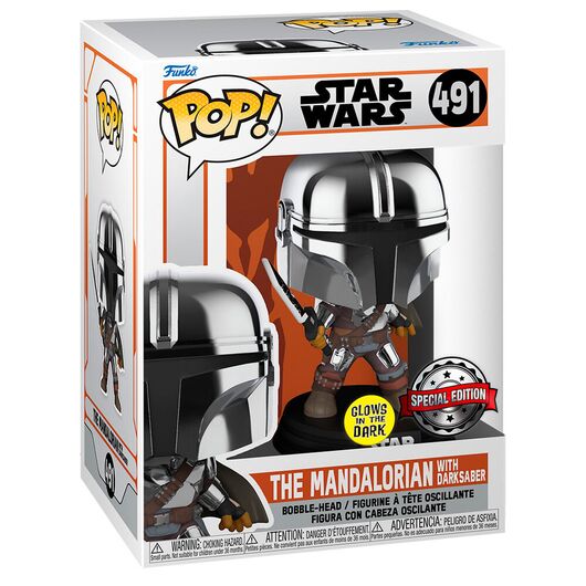 Funko Pop! Star Wars The Mandalorian with Dark Saber Exclusive 491