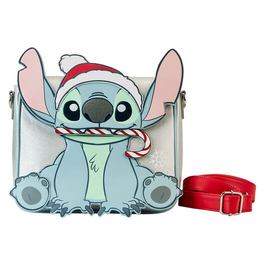 Loungefly Disney Stitch Holiday glitter crossbody bag 671803471450