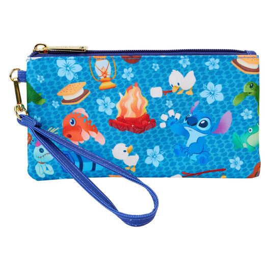 LOUNGEFLY Loungefly Disney Stitch Camping Cuties zipper wrislet wallet