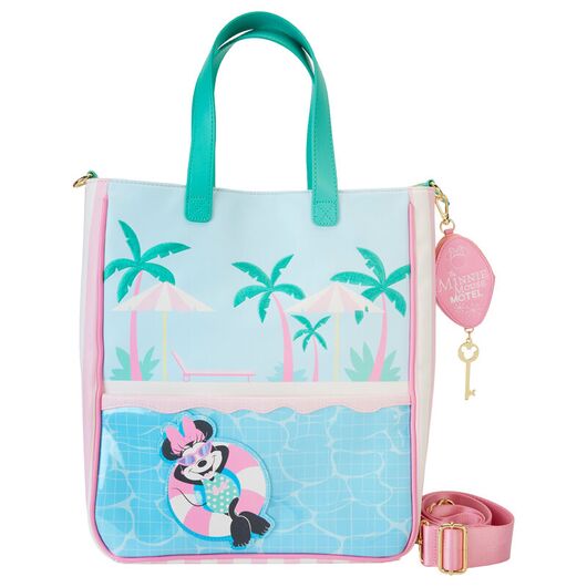 Loungefly Disney Minnie Vacation Style tote bag + coin purse 671803514430