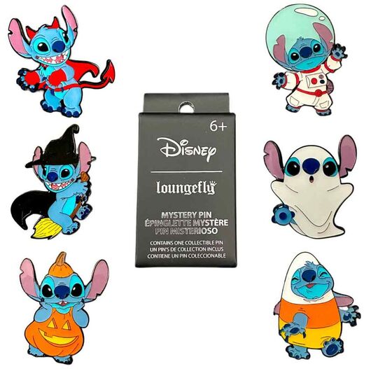 LOUNGEFLY Blind Box Enamel Pin Disney Stitch Halloween assorted
