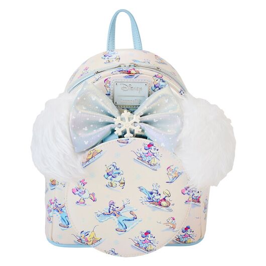 Loungefly Disney Mickey and Friends Winter Wonderland backpack + headband set 26cm 671803526815