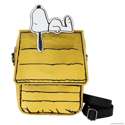 Loungefly Peanuts 75th Anniversary Snoopy Sleeping Doghouse crossbody bag 671803531352