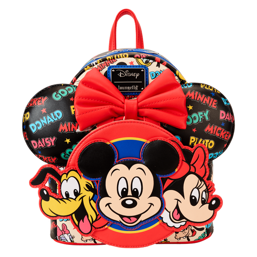 Loungefly Disney Classic Mickey and Friends backpack + headband 671803530331