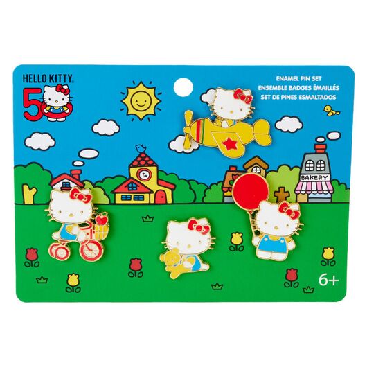 LOUNGEFLY Loungefly Hello Kitty 50th Anniversary pack 4 Enamel Pins