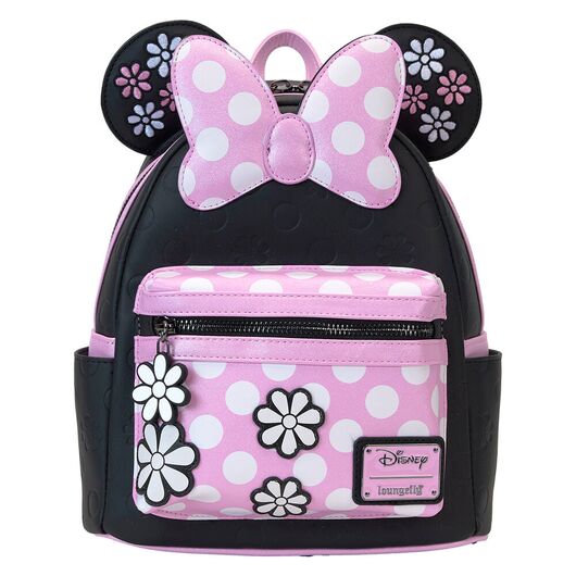 Loungefly Disney Minnie Floral Rock the Dots backpack 671803534223