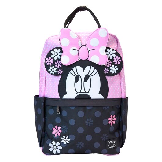 Loungefly Disney Minnie Floral Rock the Dots nylon backpack 671803534230