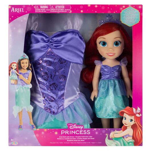 JAKKS PACIFIC Disney The Little Mermaid Ariel doll + costume 38cm
