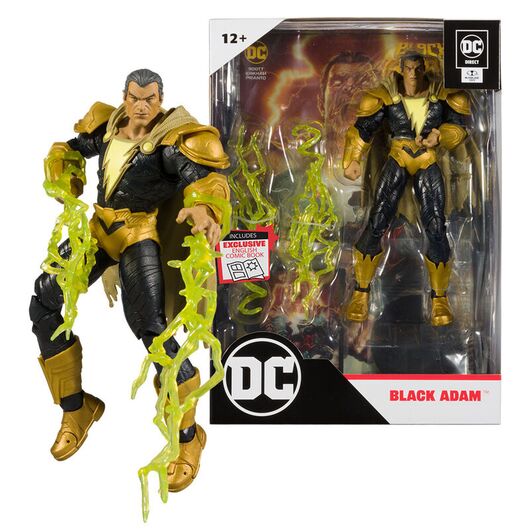DC Comics Black Adam Comic + Black Adam figure 17cm 787926159011