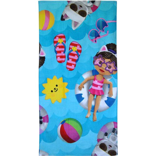 Gabbys Dollhouse cotton beach towel 8435507876551