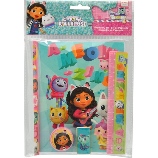 Gabbys Dollhouse stationery set 5pcs