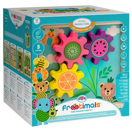 FROOTIMALS Frootimals wooden activity sensory cube