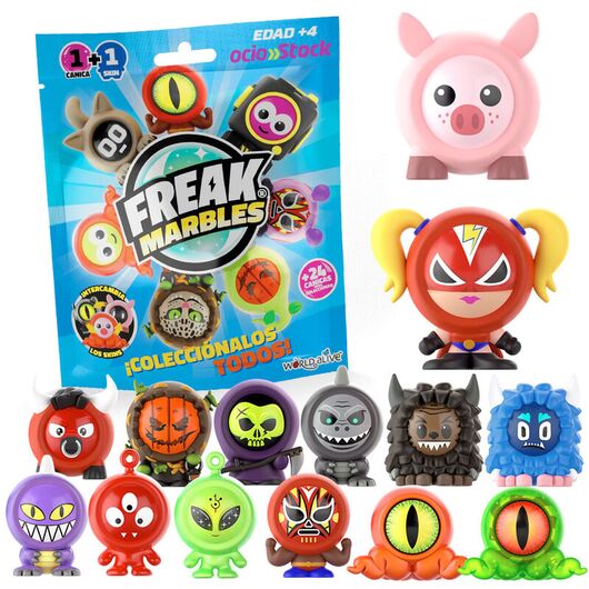 WORLD ALIVE Freak Marbles Surprise bag Marble + Skin assorted
